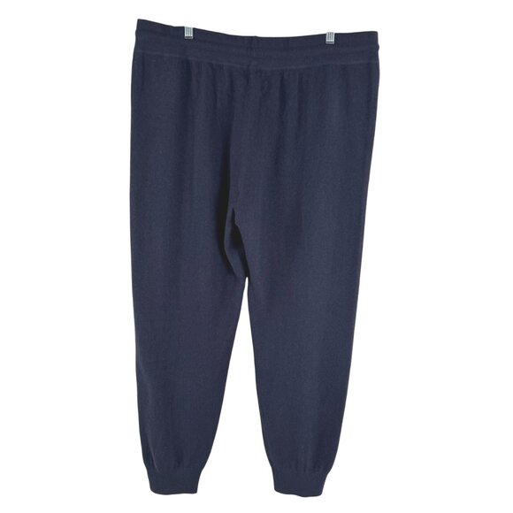 C By Bloomingdale's Cashmere Jogger Pants Womens 2XL Navy Blue NWT PT-2466 - Picture 5 of 12